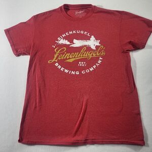 New Leinenkugel's Beer Summer Shandy Red Rustic Mens T-Shirt Size Medium